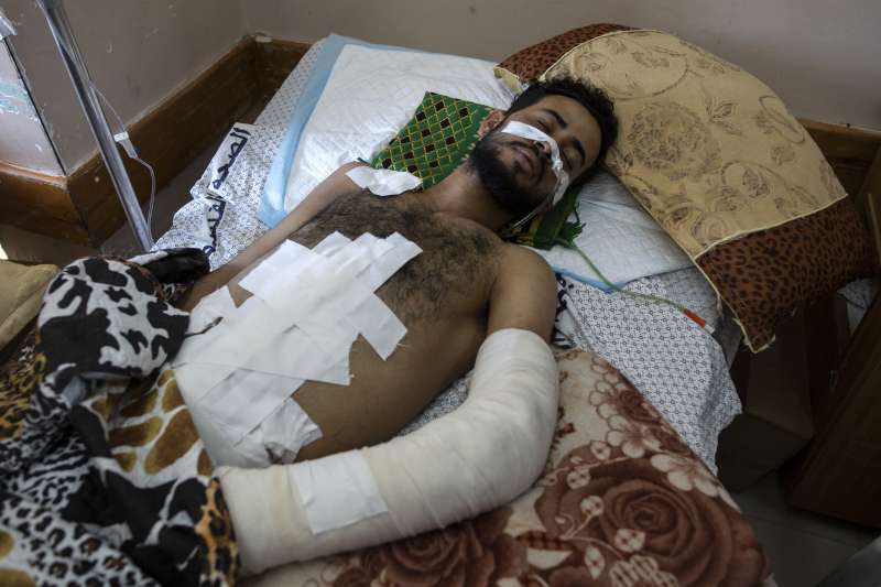 2021年5月,以色列與巴勒斯坦人衝突全面升溫,以軍重擊加薩走廊(Gaza Strip)。(AP) 2021年5月,以色列與巴勒斯坦人衝突全面升溫,以軍重擊加薩走廊(Gaza Strip)。(AP)