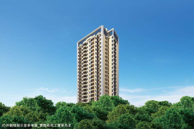 「微笑之心」規劃2~3房，坪數約20~36坪，每戶挑高3米6是最大特色。(圖/麗寶集團提供)