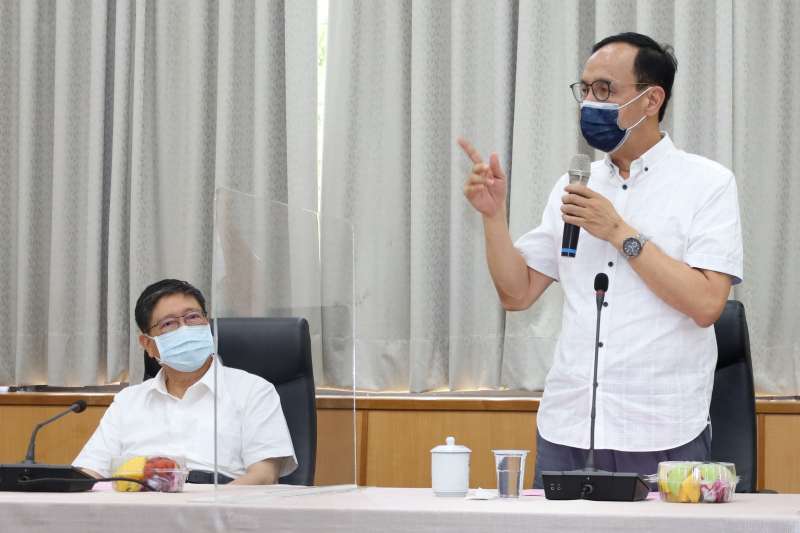 國民黨新任主席朱立倫日前拜會新竹縣府會,縣長楊文科即間接表達支持之意。(圖/新竹縣政府提供) 國民黨新任主席朱立倫日前拜會新竹縣府會,縣長楊文科即間接表達支持之意。(圖/新竹縣政府提供)