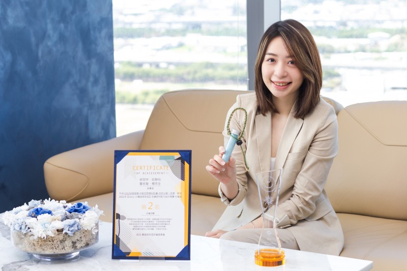 面膜的設計概念在2021年生技展上,獲得永續原料化妝品大賽,社會組第二名的殊榮。(圖文/鉅瑋實業提供)