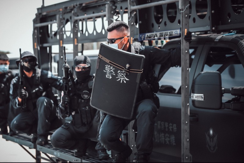 20210127-突擊梯車。(取自NPA署長室) 20210127-突擊梯車。(取自NPA署長室)