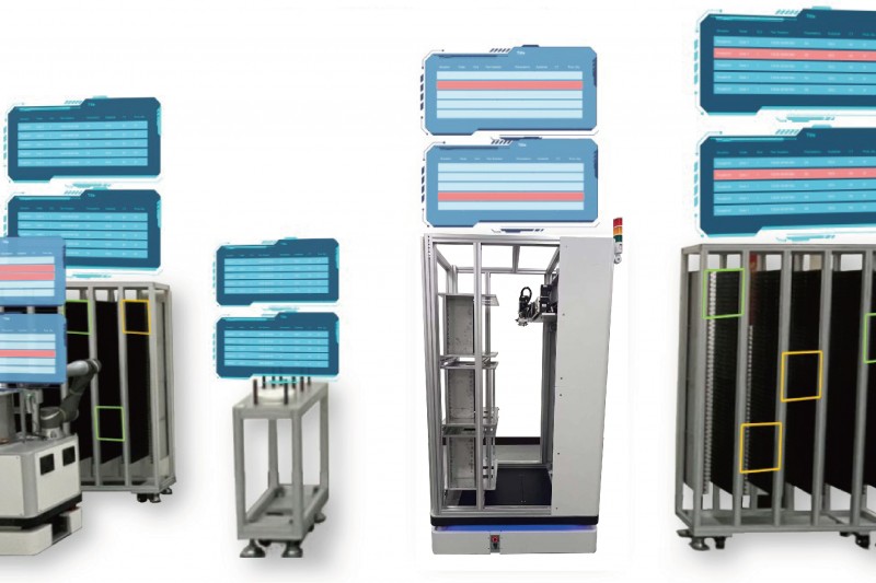 有利康科技推出全自動智能SMT捲料倉儲與物流系統，配合AR技術實現操作，說明與系統狀態的實時資訊顯示。（圖/業者提供）
