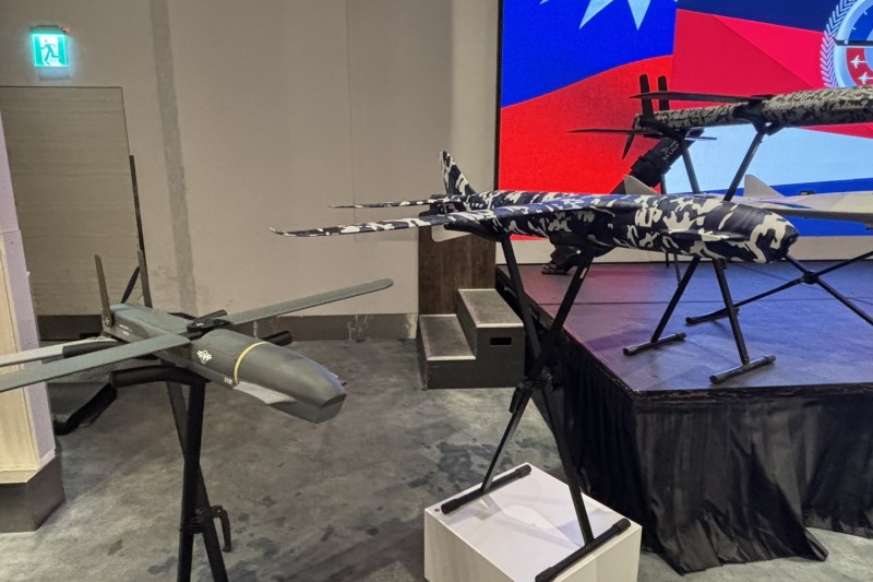 銘旺科技公開最新戰術型變形翼無人載具。(圖/鄧亦涵攝) 銘旺科技公開最新戰術型變形翼無人載具。(圖/鄧亦涵攝)