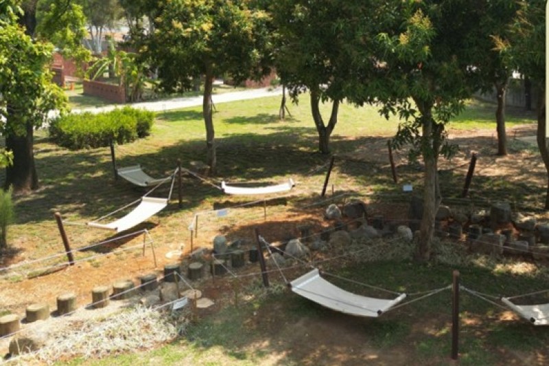 在自然中遊戲-台中后里森林自然遊戲場-榮獲文化與都市景觀類佳作。(圖/台中市政府建設局提供) 在自然中遊戲-台中后里森林自然遊戲場-榮獲文化與都市景觀類佳作。(圖/台中市政府建設局提供)