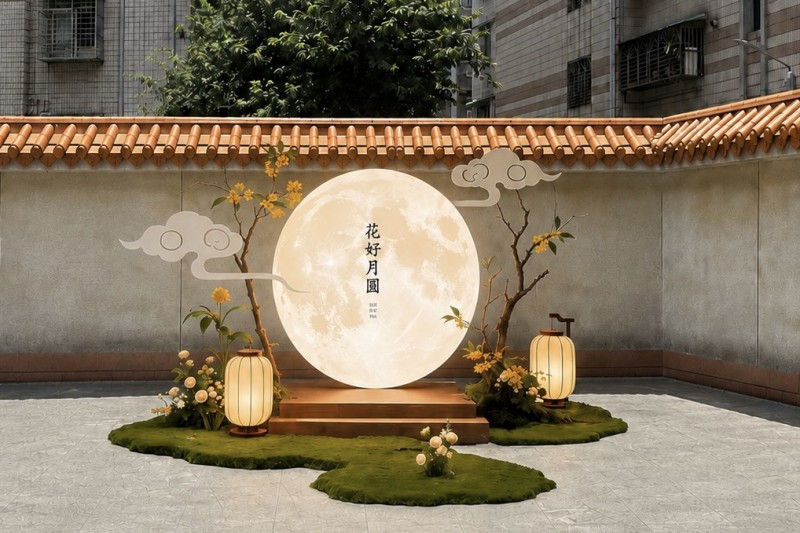 慈祐宮及米市巷將有特色燈飾與裝置藝術點亮街區,完成指定拍照打卡任務,就可免費體驗拍貼機,留住文化節限定回憶。圖/新北市政府民政局提供 慈祐宮及米市巷將有特色燈飾與裝置藝術點亮街區,完成指定拍照打卡任務,就可免費體驗拍貼機,留住文化節限定回憶。圖/新北市政府民政局提供