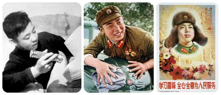 雷峰7歲成孤兒,9歲加入兒童工作團,19歲從軍,他忠黨愛國平日苦讀《毛澤東選集》,為同袍讀報、奉茶、洗腳,輔導小學生,毛主席的好戰士,22歲指揮戰友開車時出意外身亡。死後成為共產黨樣板人物,全國發起「學雷鋒、趕雷鋒、做雷鋒式好戰士」運動,至今不輟。 雷峰7歲成孤兒,9歲加入兒童工作團,19歲從軍,他忠黨愛國平日苦讀《毛澤東選集》,為同袍讀報、奉茶、洗腳,輔導小學生,毛主席的好戰士,22歲指揮戰友開車時出意外身亡。死後成為共產黨樣板人物,全國發起「學雷鋒、趕雷鋒、做雷鋒式好戰士」運動,至今不輟。
