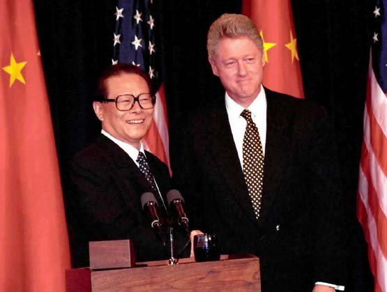 江澤民1997年訪美。(翻攝網路) 江澤民1997年訪美。(翻攝網路)