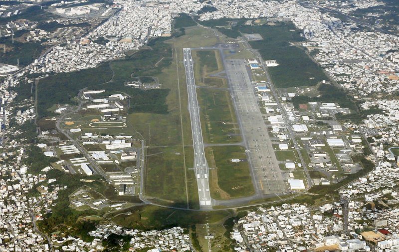 日本沖繩普天間美軍陸戰隊基地(美聯社) 日本沖繩普天間美軍陸戰隊基地(美聯社)