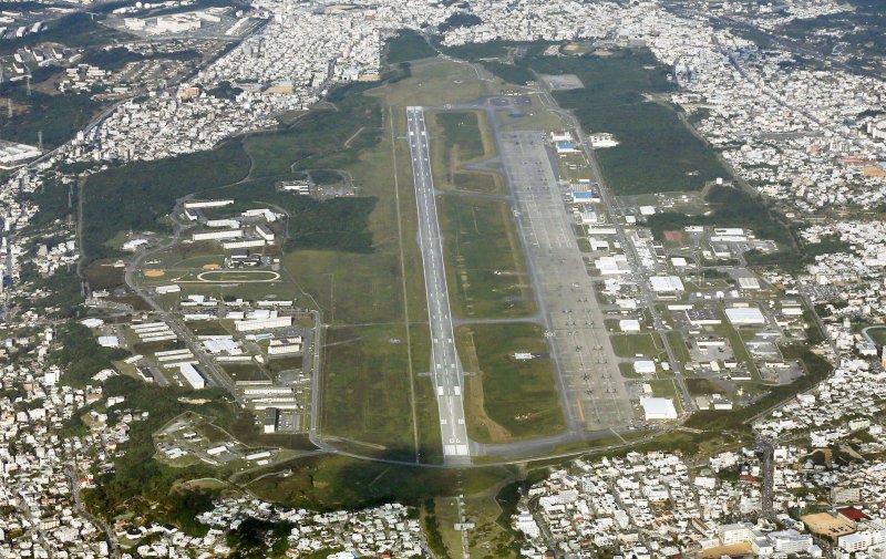 日本沖繩普天間美軍陸戰隊基地（美聯社）