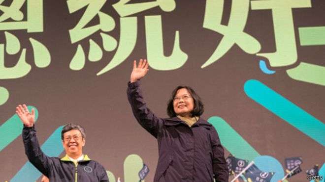 台灣大選，蔡英文勝出開始了政黨輪替新的篇章。（BBC中文網）