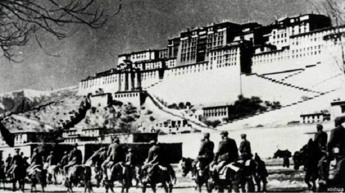 1950年中國軍隊進入西藏。(新華網) 1950年中國軍隊進入西藏。(新華網)