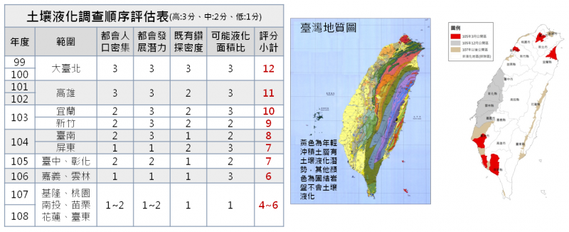 台灣地質圖（取自內政部營建署網站）