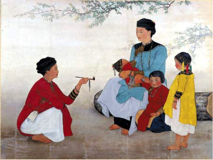 陳進,《三地門社之女》,1936 (圖片:福岡亞洲美術館) 陳進,《三地門社之女》,1936 (圖片:福岡亞洲美術館)