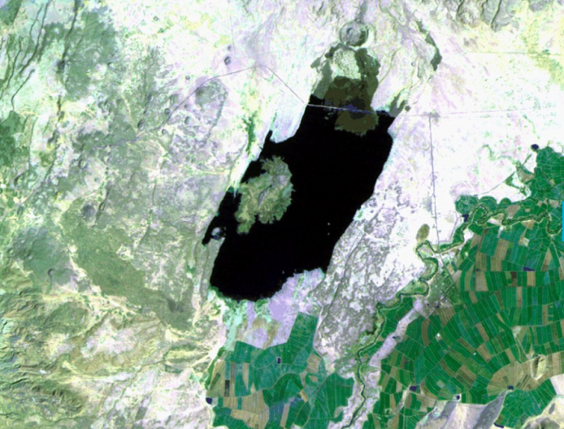 衣索比亞的Basaka湖。(圖/NASA) 衣索比亞的Basaka湖。(圖/NASA)