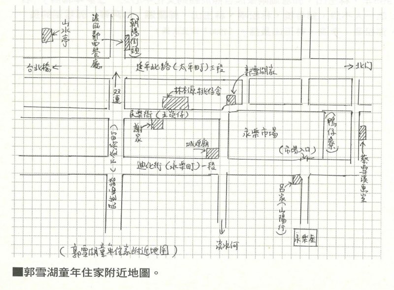 謝里法手繪郭雪湖家地圖(出自《我所看到的上一代》).jpg