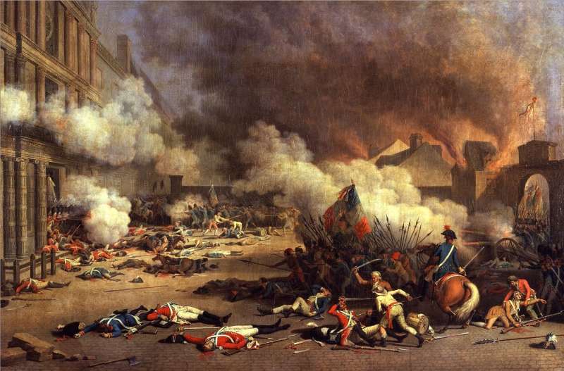1792年8月10日,法國巴黎暴民攻陷杜樂麗宮(Palais des Tuileries),推翻君主制。(取自Wikipedia) 1792年8月10日,法國巴黎暴民攻陷杜樂麗宮(Palais des Tuileries),推翻君主制。(取自Wikipedia)