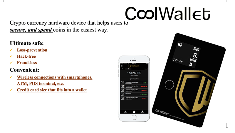 CoolWallet,讓用戶能直接離線控制比特幣密鑰的安全。(作者提供) CoolWallet,讓用戶能直接離線控制比特幣密鑰的安全。(作者提供)