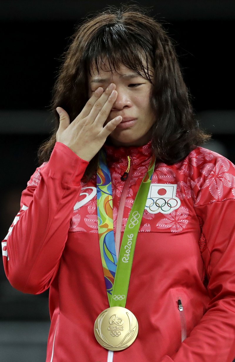 日本63公斤級角力選手、里約奧運金牌川井梨紗子。(美聯社) 日本63公斤級角力選手、里約奧運金牌川井梨紗子。(美聯社)