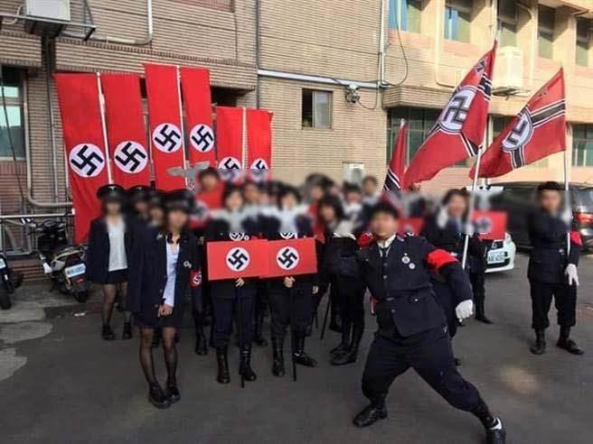 新竹市光復高中高舉納粹旗 新竹市光復高中高舉納粹旗