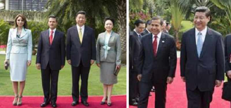 墨西哥總統裴尼亞(Enrique Peña Nieto,左2)和秘魯前總統烏馬拉(Ollanta Moisés Humala,右)是2103博鰲論壇的貴賓。 墨西哥總統裴尼亞(Enrique Peña Nieto,左2)和秘魯前總統烏馬拉(Ollanta Moisés Humala,右)是2103博鰲論壇的貴賓。
