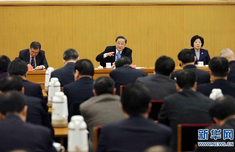 中國政協副主席俞正聲年前出席對台工作小組會議。(新華網) 中國政協副主席俞正聲年前出席對台工作小組會議。(新華網)