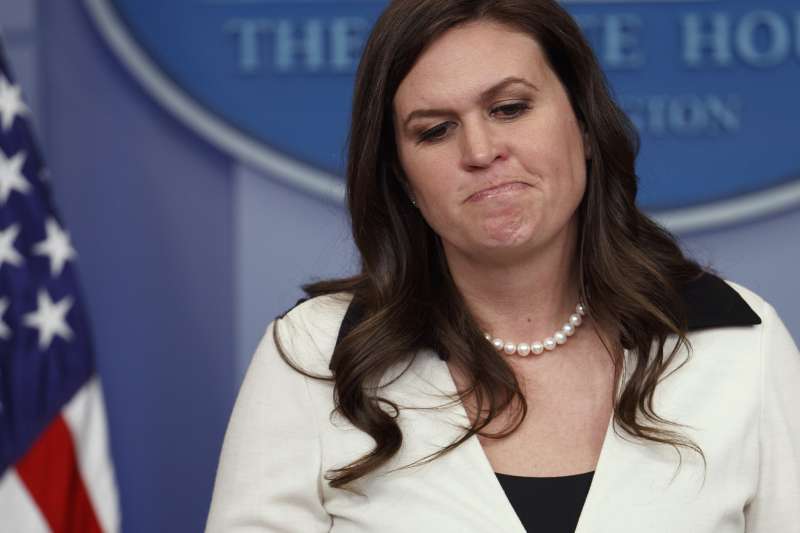 白宮發言人、副新聞祕書桑德斯（Sarah Huckabee Sanders）（AP）