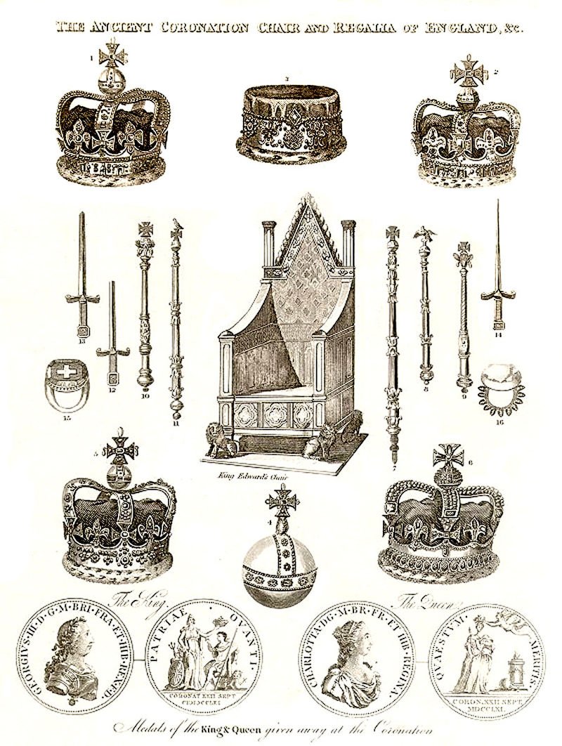 加冕儀式中的使用的器具。(wikipedia/public domain) 加冕儀式中的使用的器具。(wikipedia/public domain)