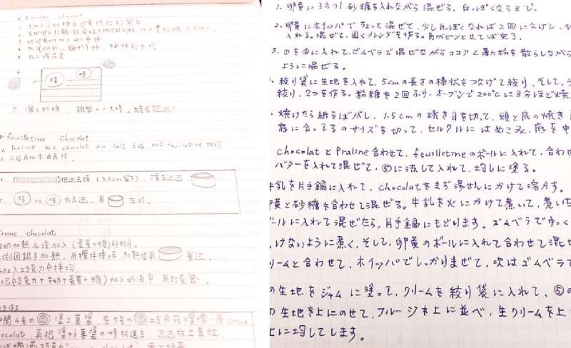 劉偉苓的中、日文筆記。(圖/遠流提供) 劉偉苓的中、日文筆記。(圖/遠流提供)