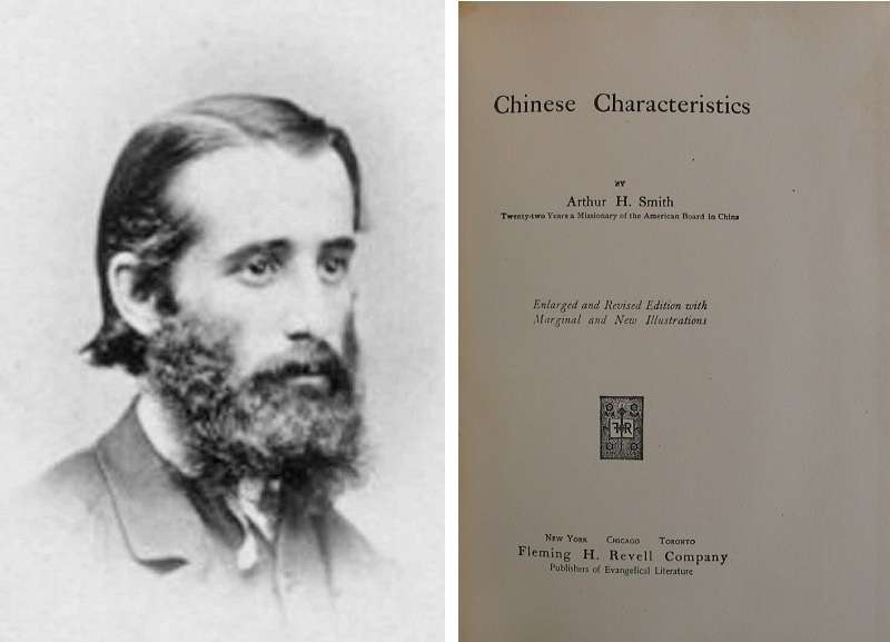 美國傳教士明恩溥（左，維基百科）於1894年所著《中國人的性格》，傳遍世界。