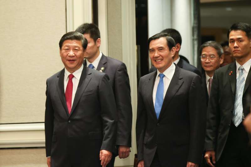 2015年,中國國家主席習近平與我時任總統馬英九在新加坡會晤。(圖/中華民國總統府) 2015年,中國國家主席習近平與我時任總統馬英九在新加坡會晤。(圖/中華民國總統府)