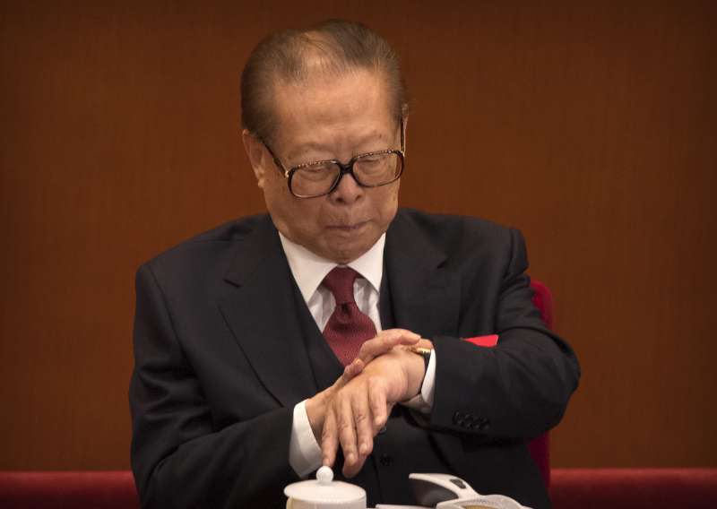 2017年10月18日,中共十九大在北京召開,江澤民(AP) 2017年10月18日,中共十九大在北京召開,江澤民(AP)