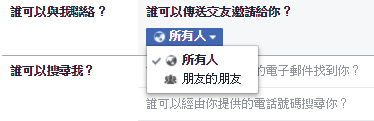 「只有擁有大量追蹤者或是名人的帳號可以有這個選項（指「沒有人（No one）」），一般人最多只能勾選「朋友的朋友」。」Facebook發言人補充。（圖／數位時代提供）