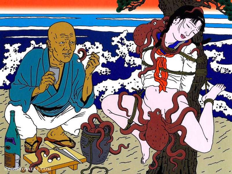 對於佐伯俊男來說,性和愛是每個人都有的慾望,沒啥不可告人的。 他給一些SM 雜誌創作了很多捆綁女性的作品,加上日本社會文化的傾向性,使得這類帶有虐待主題的作品被更多人知道。(圖/ 言人提供) 對於佐伯俊男來說,性和愛是每個人都有的慾望,沒啥不可告人的。 他給一些SM 雜誌創作了很多捆綁女性的作品,加上日本社會文化的傾向性,使得這類帶有虐待主題的作品被更多人知道。(圖/ 言人提供)