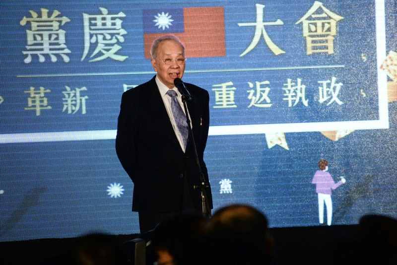 20171124-國民黨黨慶，實踐大學董事長謝孟雄致詞。（甘岱民攝）