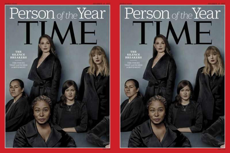 美國《時代》(TIME)雜誌6日公布今年的「年度風雲人物」:「打破沉默者」(The Silence Breakers)(AP) 美國《時代》(TIME)雜誌6日公布今年的「年度風雲人物」:「打破沉默者」(The Silence Breakers)(AP)