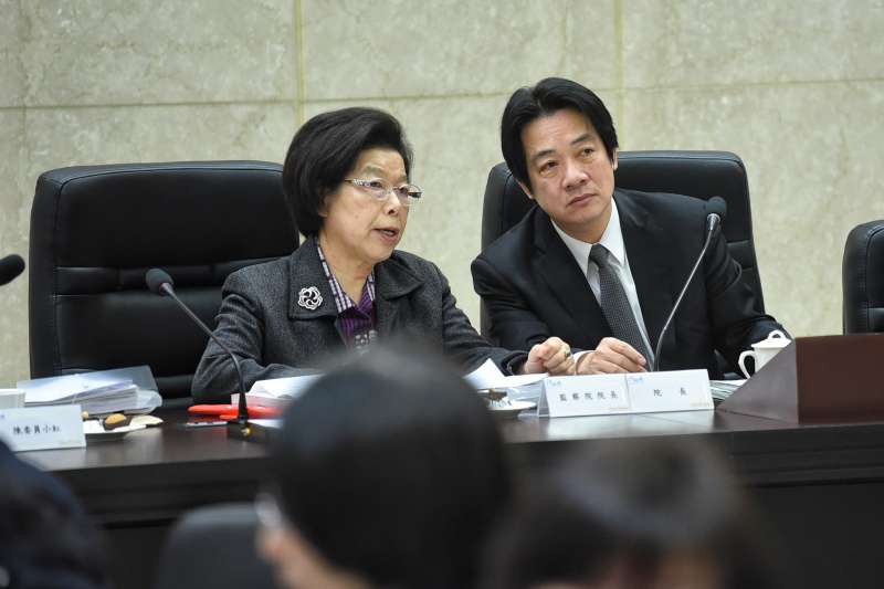 20171226-監察院院長張博雅巡察行政院,行政院院長賴清德與張博雅交談。(甘岱民攝) 20171226-監察院院長張博雅巡察行政院,行政院院長賴清德與張博雅交談。(甘岱民攝)