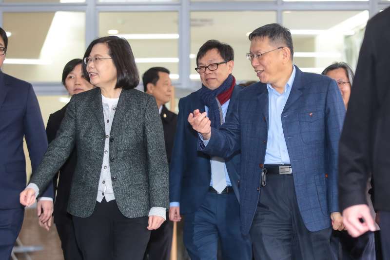 20180126-總統蔡英文、台北市長柯文哲26日一同視察「台北市健康公宅」。(顏麟宇攝) 20180126-總統蔡英文、台北市長柯文哲26日一同視察「台北市健康公宅」。(顏麟宇攝)