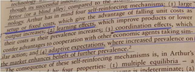 圖二：North (1990, p. 94)註腳2說明利用自Arthur (1988, p. 18)的內容（作者提供）