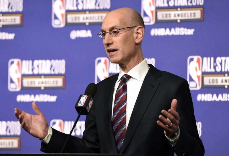 NBA主席西爾弗釋出可能更改季後賽制的想法。(美聯社) NBA主席西爾弗釋出可能更改季後賽制的想法。(美聯社)