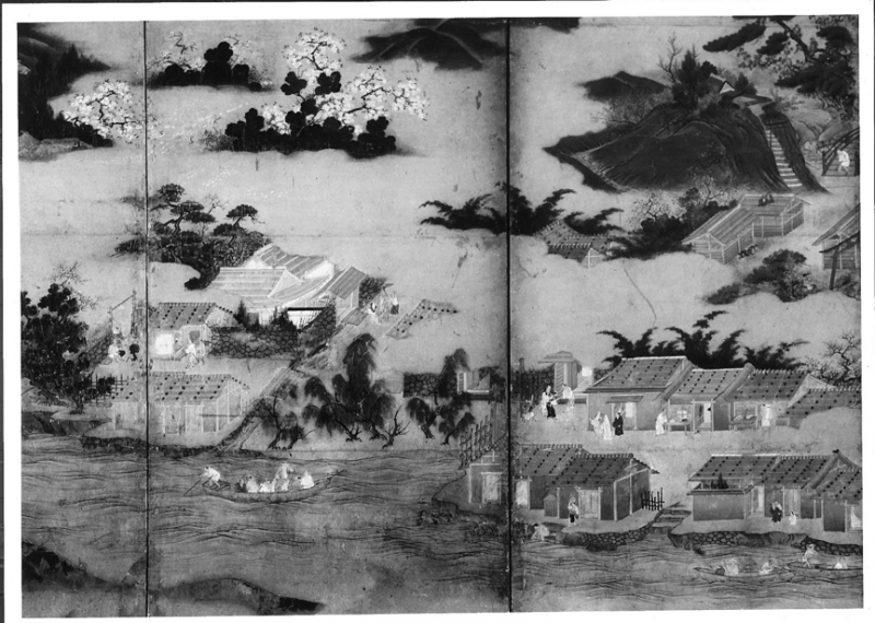 niponakakyotoE:圖三十八:「近江名所圖屏風」(部分)(滋賀縣立近代美術館藏,作者提供) niponakakyotoE:圖三十八:「近江名所圖屏風」(部分)(滋賀縣立近代美術館藏,作者提供)