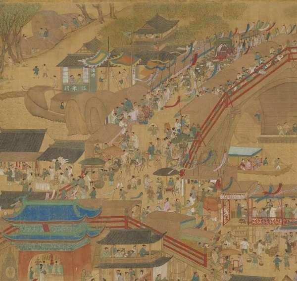 (傳)宋 張擇端 《清明易簡圖卷》 局部 台北故宮博物院藏 (圖/截自澎湃新聞) (傳)宋 張擇端 《清明易簡圖卷》 局部 台北故宮博物院藏 (圖/截自澎湃新聞)