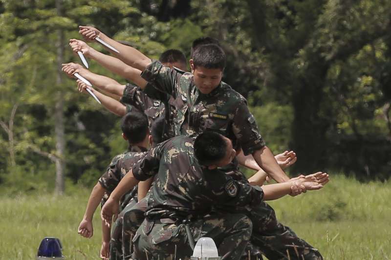 2018年7月1日，香港主權移交中國21周年，解放軍駐港部隊演練（AP）