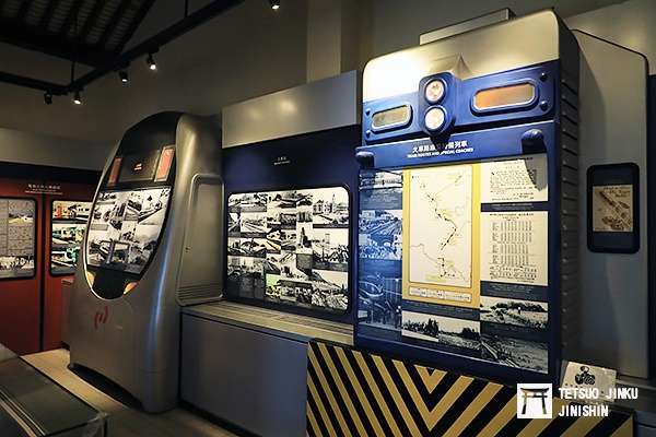 博物館內關於港鐵歷史的展示,還使用G12機關車,與電聯車的正面(圖/作者|想想論壇) 博物館內關於港鐵歷史的展示,還使用G12機關車,與電聯車的正面(圖/作者|想想論壇)
