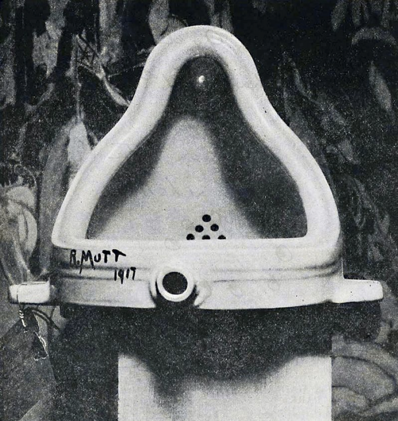 bosaprin:圖一:杜象的《噴泉》(Fountain)於1917年的原作。(Alfred Stieglitz攝) bosaprin:圖一:杜象的《噴泉》(Fountain)於1917年的原作。(Alfred Stieglitz攝)