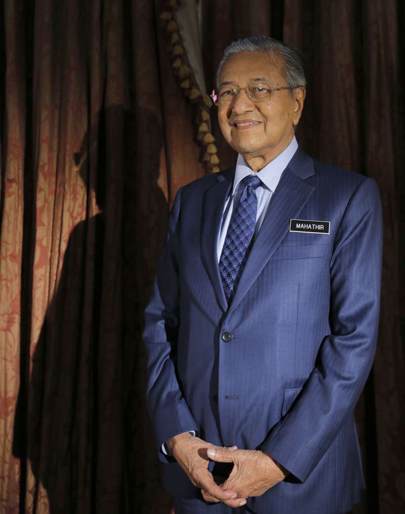 高齡93歲的馬哈地,是全球最老的新科領導人。(AP) 高齡93歲的馬哈地,是全球最老的新科領導人。(AP)
