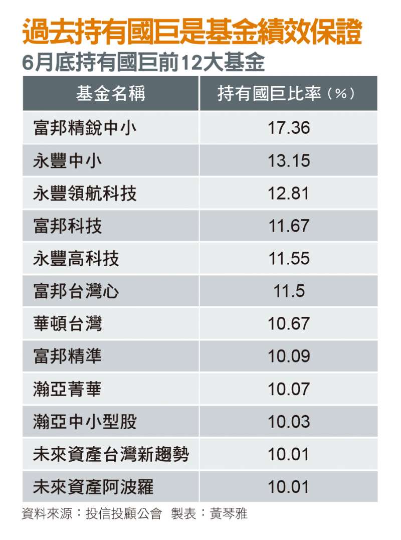 過去持有國巨是基金績效保證