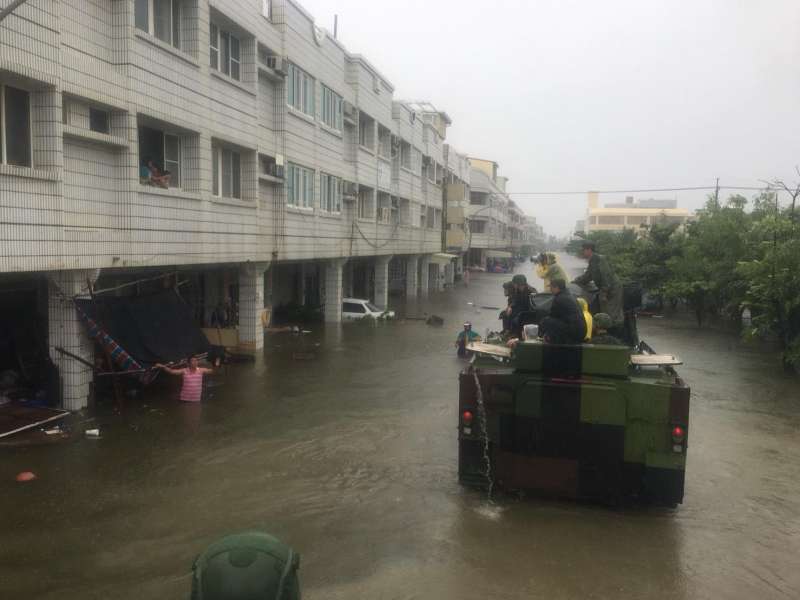 2018年8月，南台灣豪雨成災，嘉義縣災情（張花冠臉書）