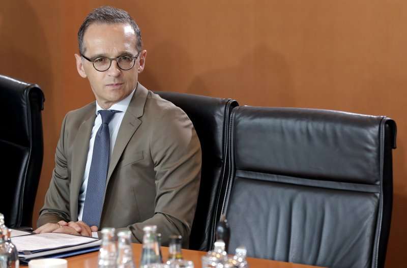 德國外交部長馬斯(Heiko Maas)。 德國外交部長馬斯(Heiko Maas)。