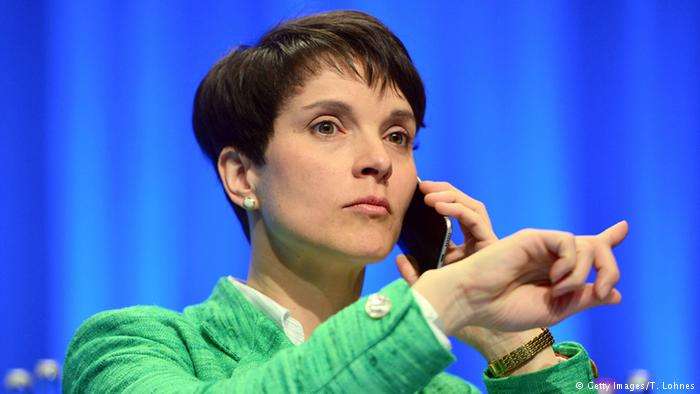 德國極右派政黨AfD前任主席佩特裡（Frauke Petry）。（德國之聲）