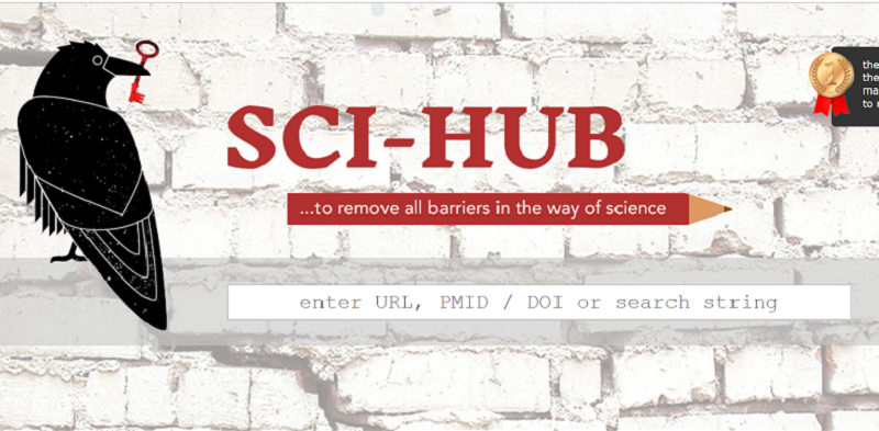 反擊掠奪型期刊的Sci-Hub網站。(網站截圖) 反擊掠奪型期刊的Sci-Hub網站。(網站截圖)